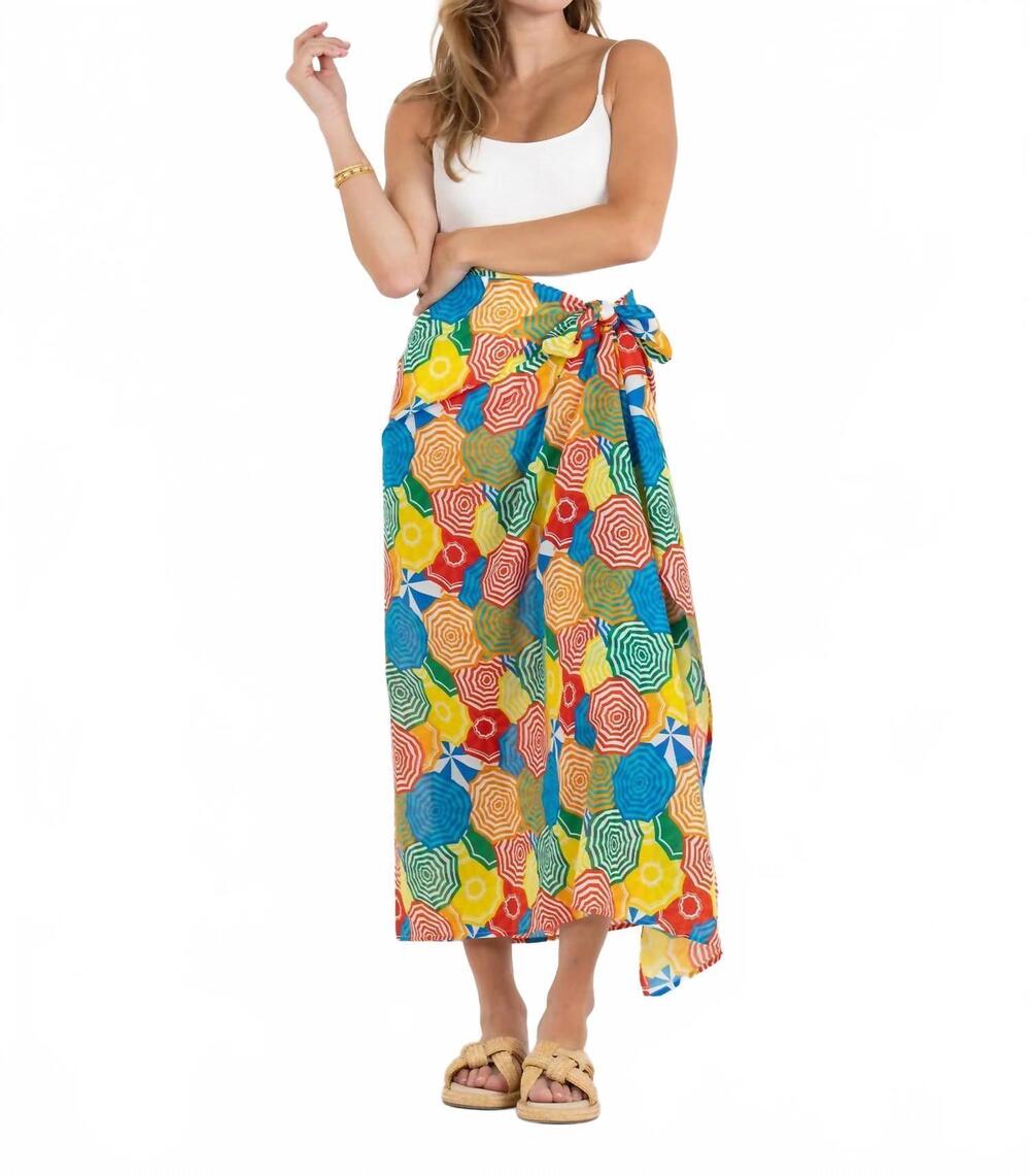 NEW EMILY MCCARTHY print cotton voile coverup in beach club